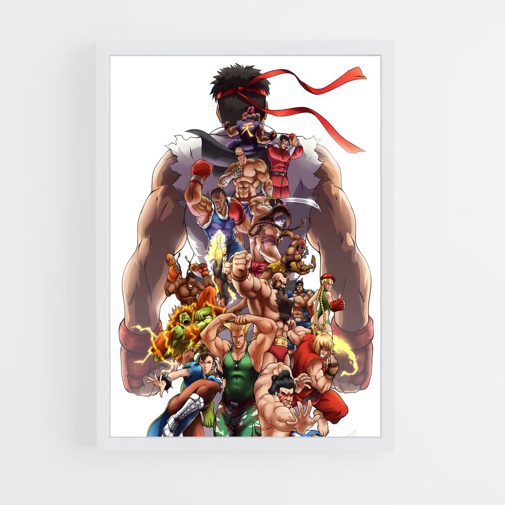 Poster Rumble in the Streets – affiche Street Fighter (vue 3)